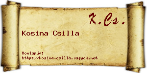 Kosina Csilla névjegykártya